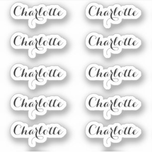 Pegatina Set de 10 Nombre de guión pequeño elegante