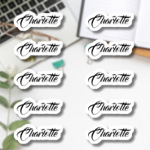 Set de 10 | Nombre de guión pequeño elegante