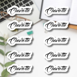 Pegatina Set de 10 | Nombre de guión pequeño elegante