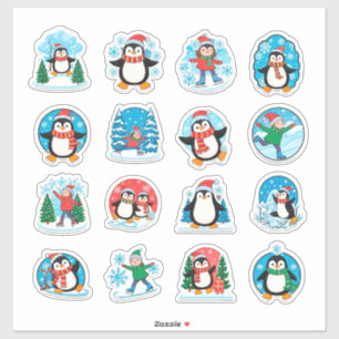 Pegatina Set de regalo divertido de stickers navideños de p