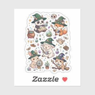 Pegatina Set de Stickers de Amigos Animales de Fantasía Lin