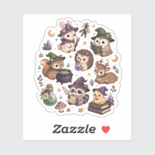 Pegatina Set de Stickers de Animales Mágicos del Bosque Kaw