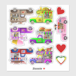 Pegatina Set de stickers de Food Trucks