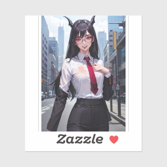 Pegatina Sexy Demon, Mature Business Demon (Hoja)