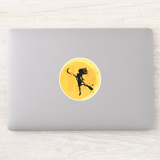 Pegatina Sexy Witch Halloween Moon (Ordenador)