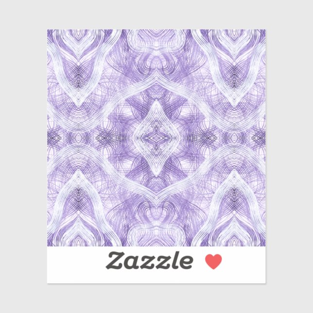 Pegatina Shadow Abstract Violet Purple White Watercolor Art (Hoja)