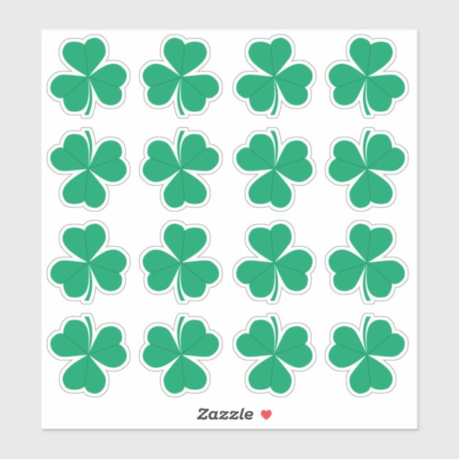 Pegatina Shamrock Green St. Patrick's Day Irish (Hoja)