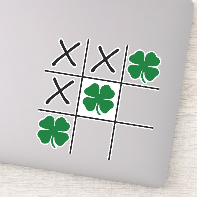 Pegatina Shamrock Tic Tac Toe (Detalle)