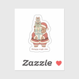 Pegatina Sharing Joy Christmas Sticker | Cute Santa Gift 