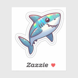 Pegatina Shark Drawing: Deep Water Sticker #3