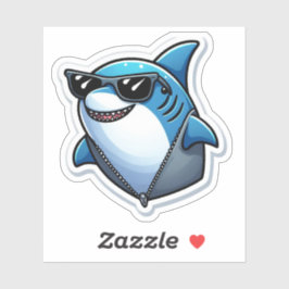 Pegatina Shark Drawing: Deep Water Sticker #8