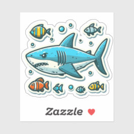 Pegatina Shark Drawing: Deep Water Stickers #18