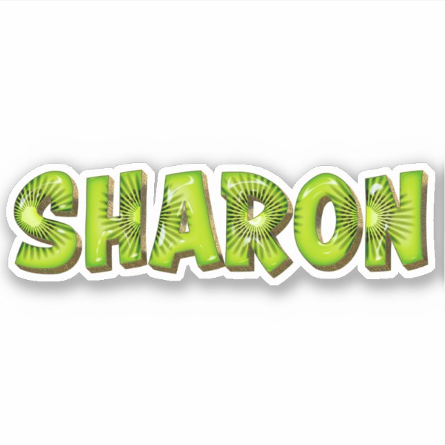 Pegatina Sharon Name Kiwi Design Aufkleber Sticker (Anverso)