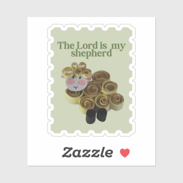 Pegatina Sheep stamp sticker christian (Hoja)