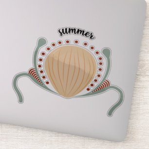Pegatina Shell de boho de verano