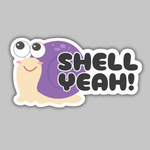 Pegatina ¡Shell Yeah! Resistente al agua.