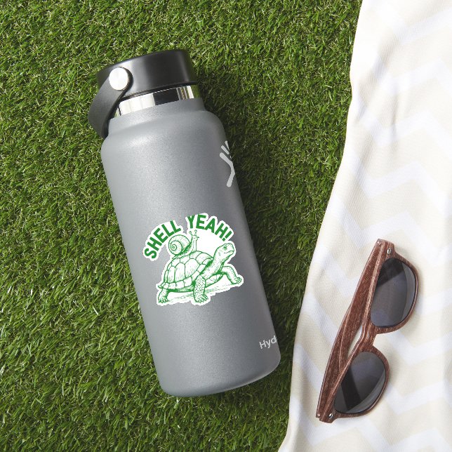 Pegatina Shell Yeah Turtle Snowden (HydroFlask Insitu)