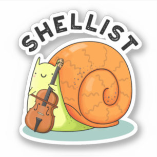 Pegatina Shellist Funny Snny Cello Pun