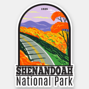 Pegatina Shenandoah National Park Skyline Drive Virginia