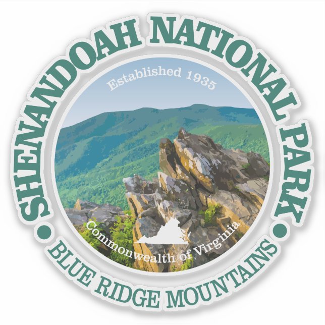 Pegatina Shenandoah NP (Anverso)