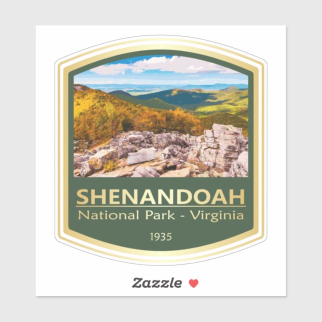 Pegatina Shenandoah NP (PF1) (Hoja)
