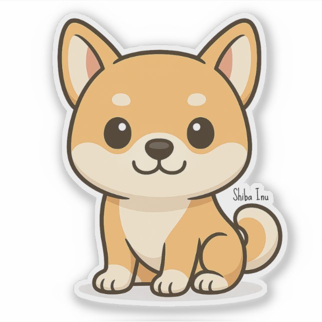 Pegatina Shiba Inu (Anverso)