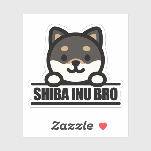 Pegatina SHIBA INU BRO  - Cool Shiba Inu Brother Design (Hoja)