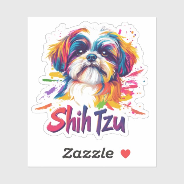 Pegatina Shih Tzu (Hoja)