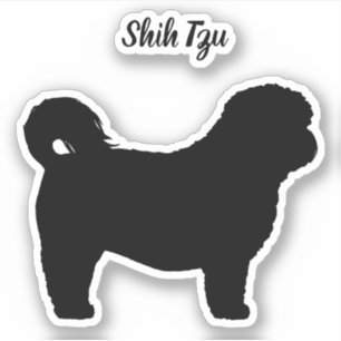 Pegatina Shih Tzu Perro Silhouette Perro Raza Vinyl Pegatin