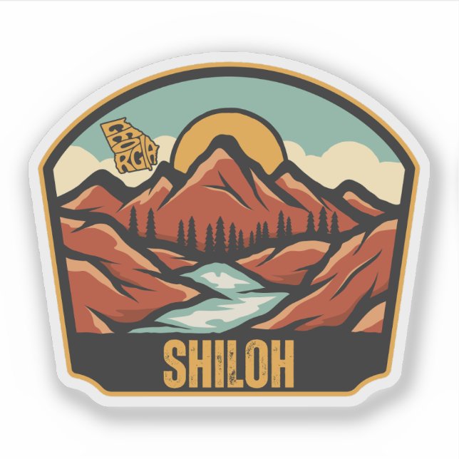 Pegatina Shiloh, Georgia (Anverso)