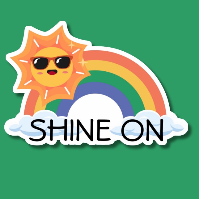 Pegatina Shine On Rainbow Motivation Waterproof (Subido por el creador)