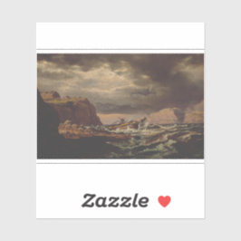 Pegatina Shipwreck on the Norwegian Coast by Johan Dahl 