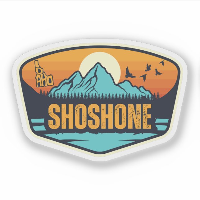 Pegatina Shoshone, Idaho (Anverso)