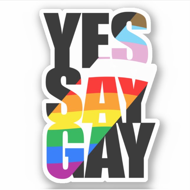 PEGATINA SÍ, DIGAN GAY (Anverso)