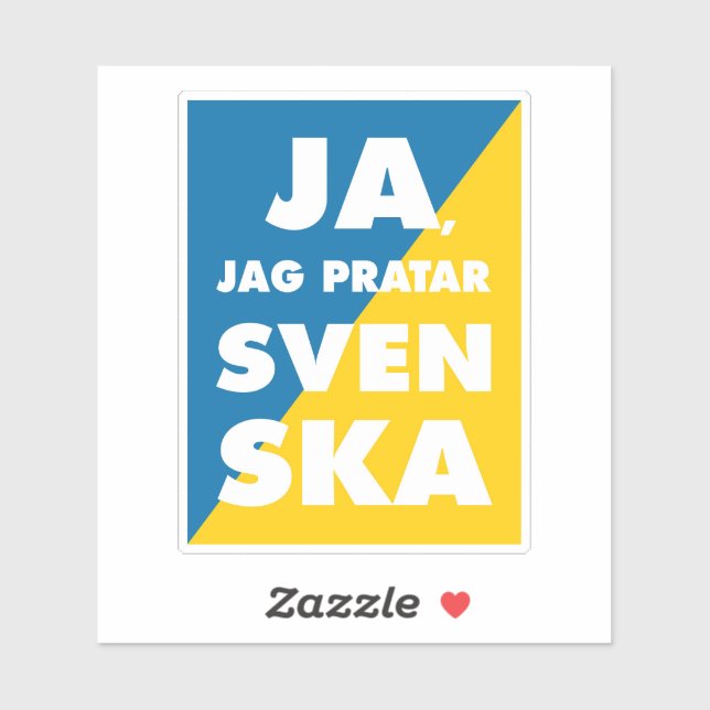 Pegatina Sí Hablo Sueco, Suecia (Hoja)