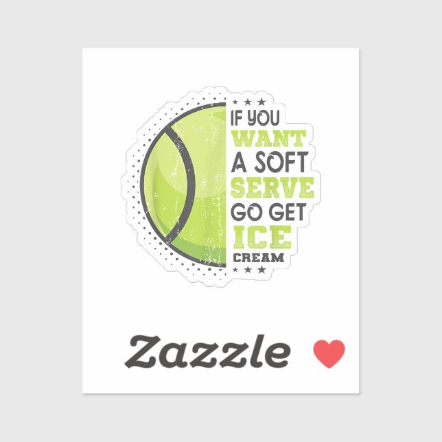 Pegatina Si Quieres Un Servicio Suave Ve A Traer El Helado  (Hoja)