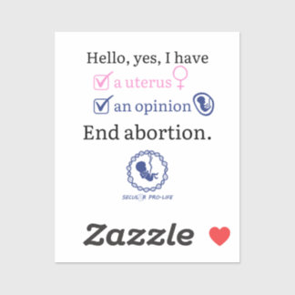 Pegatina sí útero, sí opinión