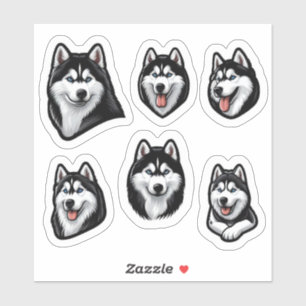 Pegatina Siberian Husky Personalizado-Cut Vinyl