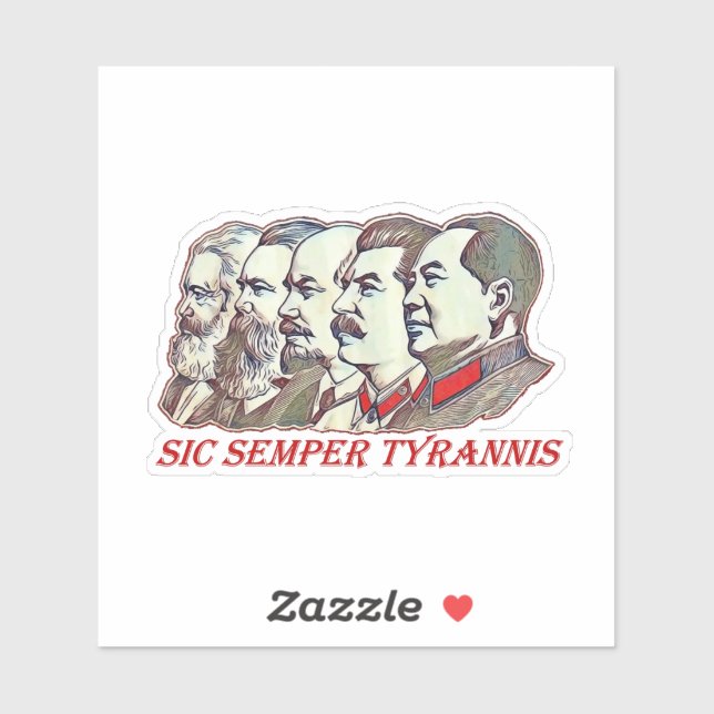 Pegatina Sic Semper Tyrannis (Hoja)