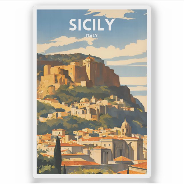 Pegatina Sicilia Italia (Anverso)