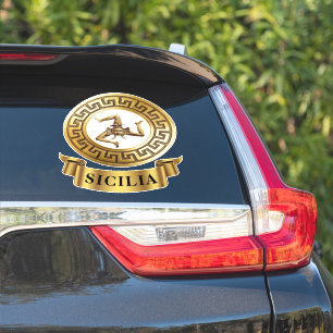 Pegatina Sicilia Sicilia Trinacria Símbolo 