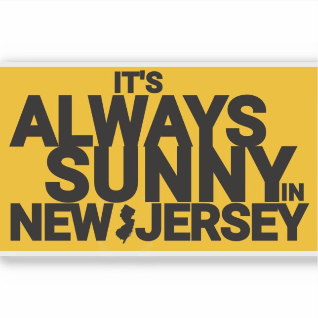 PEGATINA SIEMPRE HAY SOL EN NUEVA JERSEY (Anverso)