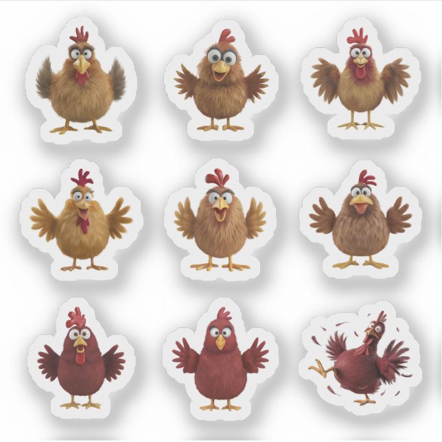 Pegatina Siempre hay uno... ¡Pollos! (Anverso)