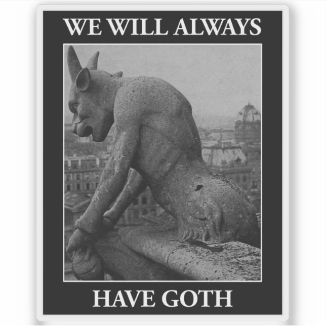 Pegatina Siempre Tendremos Gótico (Anverso)