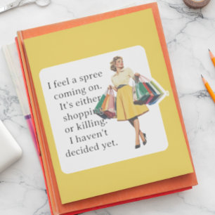 Pegatina Siento que Spree Funny Retro Housewife