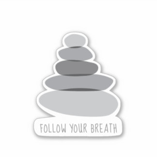Pegatina Siga su atención respiratoria Cairn Stones