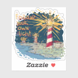 Pegatina Siga su propia luz