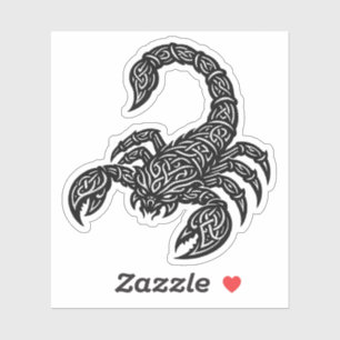 Pegatina Sigilo de Escorpio — Tatuaje de Zodiaco Mítico