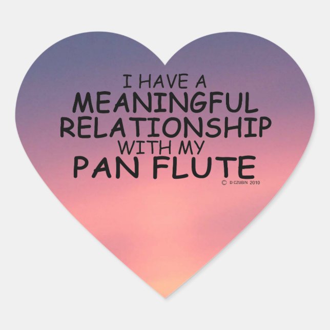 Pegatina significativo de la relación Pan Flute He (Anverso)