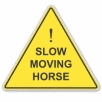 Signo de advertencia "Caballo lento en movimiento"